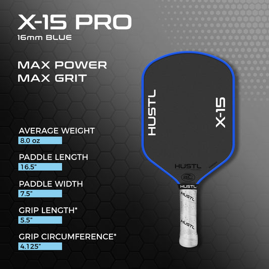 HUSTL X-15 PRO 16mm Black Edge, Includes FREE Cover, Cap & Eraser